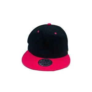 Pro Cap Adult Baseball Hat Black and Pink 6 Panel Snapback Adjustable One Size